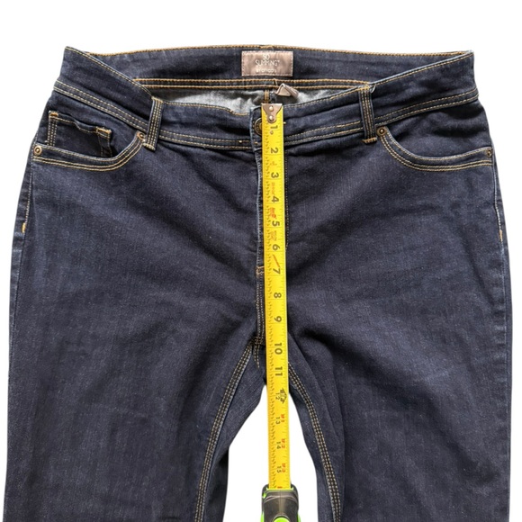 Chico's Dark Indigo Girlfriend Straight Leg Jeans Chico’s 2.5 Size 14 - Picture 7 of 16